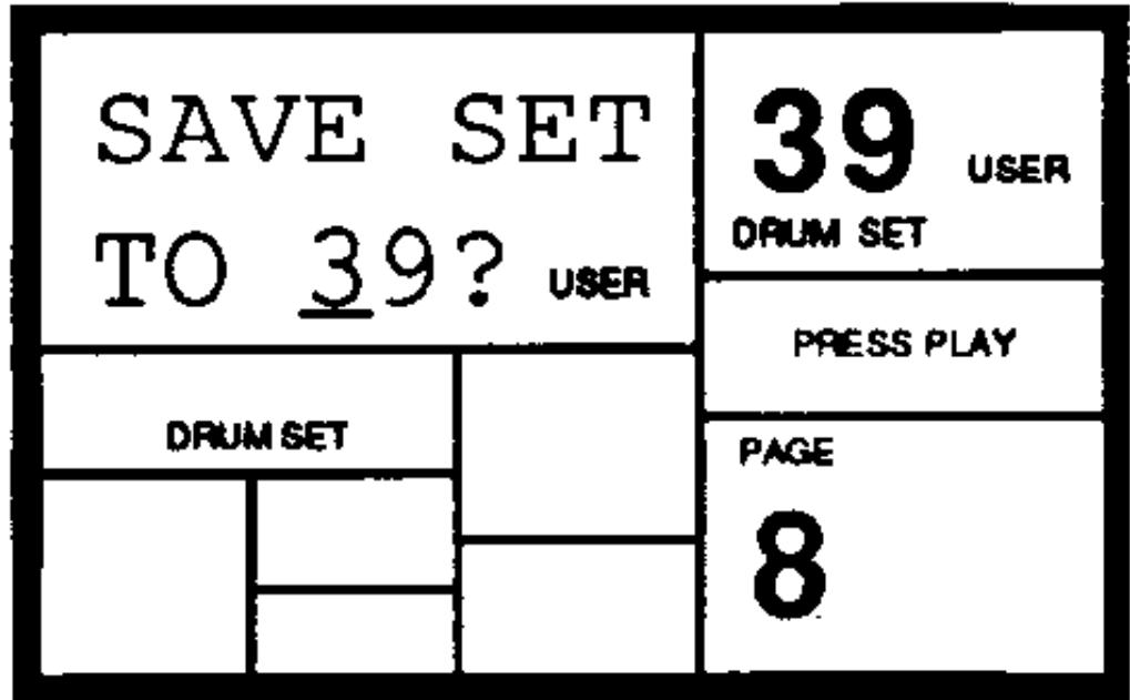 ALESIS SR-16 - PAGE 8: STOCKAGE DU DRUM SET (SAVE SET) - 1