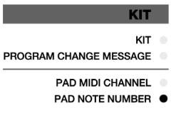 ALESIS CONTROLPAD - PAD NOTE NUMMER - 1