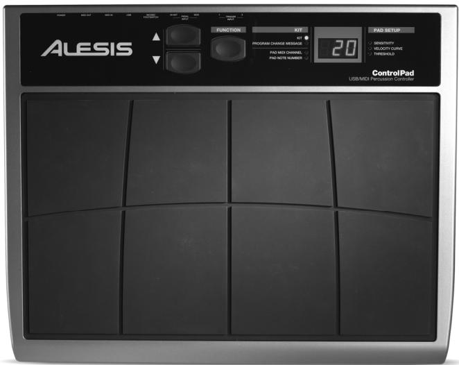 ALESIS CONTROLPAD - MIDI IMPLEMENTATION CHART - 1