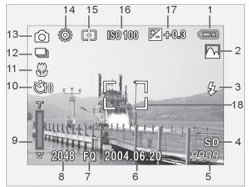 BUSHNELL OUTDOOR CAMERA 11-0013 FRENCH - Icones de I'écran LCD - 1