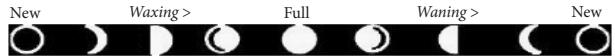 BUSHNELL TRAIL SENTRY 119204/119305/119505-ENGLISH/FRENCH (CANADA) - MOON PHASE STAMP - 1