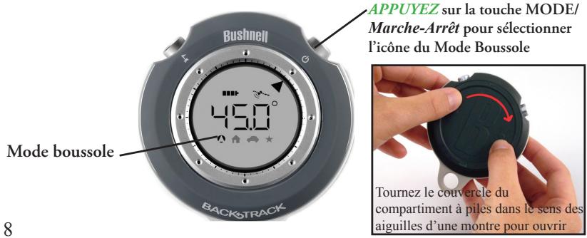 BUSHNELL BACKTRACK - Guide des touches & de l'affichage - 2