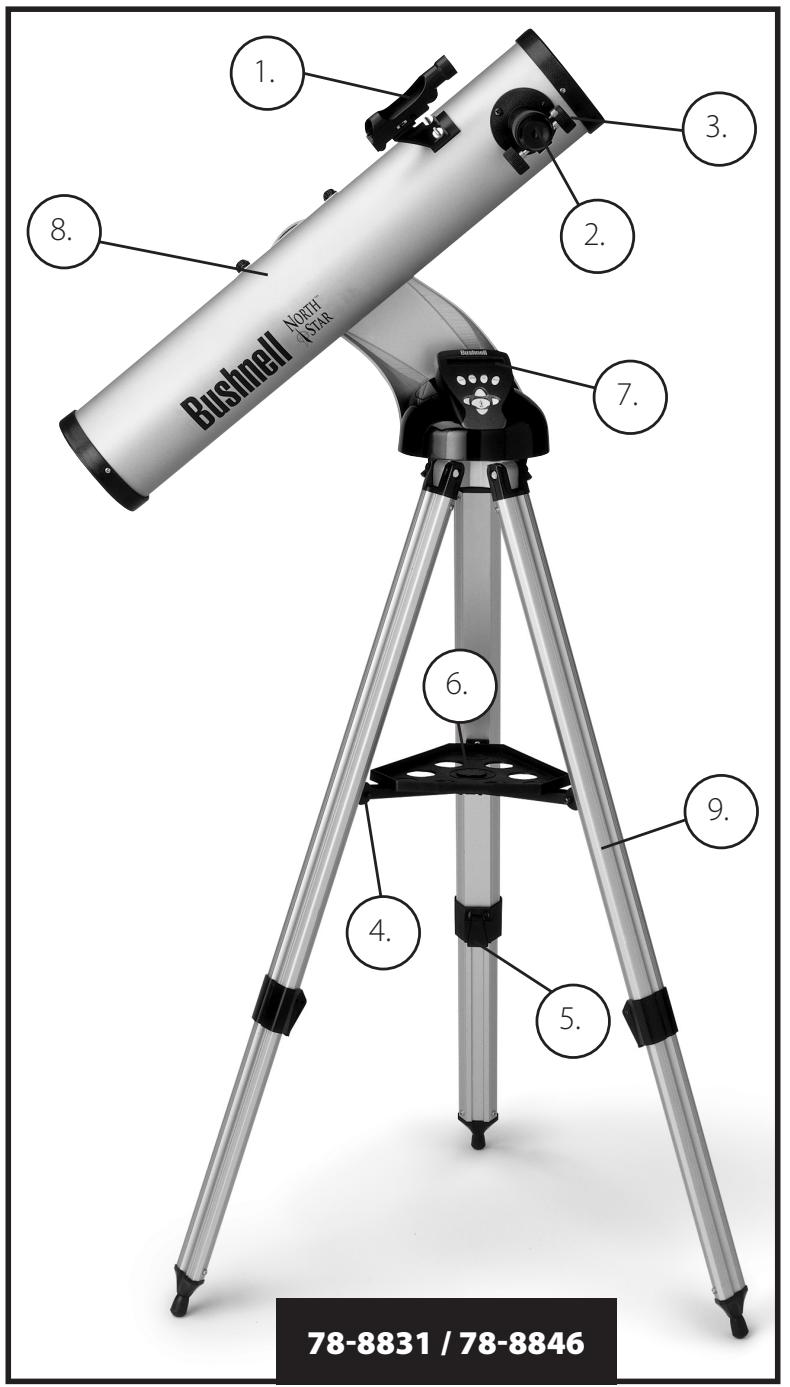 BUSHNELL NORTH STAR GOTO 78-8850 - DIAGRAMA DE PIEZAS - 1