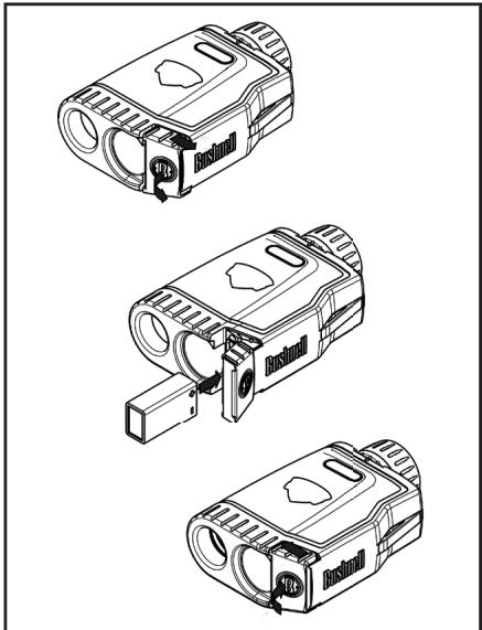 BUSHNELL PRO 1600 - INSERTING THE BATTERY - 1