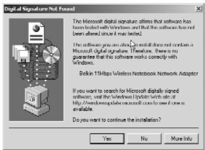 BELKIN F5D6000-C - Installation des pilotes de la carte réseau pour ordinateur bloc-notes - Windows 2000 - 2
