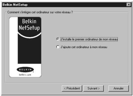 BELKIN F5D6000-C - Configuration de votre ordinateur Windows 98/Me à l'aide de l'utilitaire Belkin NetSetup - 2