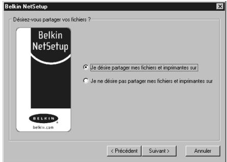 BELKIN F5D6000-C - Configuration de votre ordinateur Windows 98/Me à l'aide de l'utilitaire Belkin NetSetup - 1