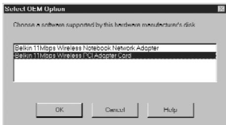 BELKIN F5D6020 - Installation des pilotes PCI pour Windows NT - 2