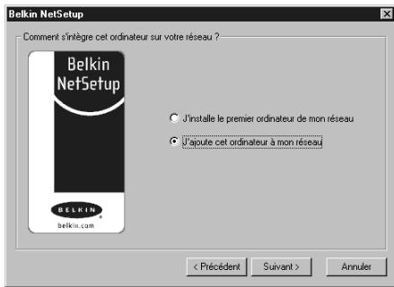 BELKIN F5D6020 - Configuration de votre ordinateur sous Windows 98/Me à l'aide de NetSetup de Belkin - 3
