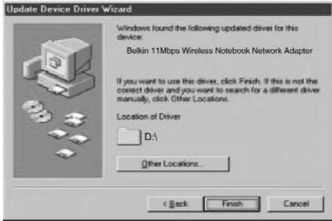 BELKIN F5D6020 - Installation des pilotes de la carte réseau pour ordinateurs portables pour Windows 95 - 1