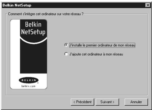 BELKIN F5D6230-3-C - Configuration de vos ordinateurs à l'aide de Belkin NetSetup (Win 98/Me) - 2