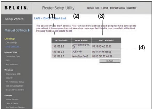 BELKIN F5D8232-4 - Configuración de la direccion MAC (Media Access Controller, controlador de acceso a los medios) de su WAN - 4
