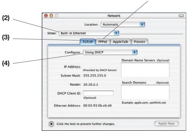 BELKIN F5D8232-4 - Manually Configuring Network Settings in Mac OS X - 3