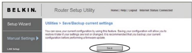 BELKIN F5D8232-4 - Guardar una configuración actual - 1