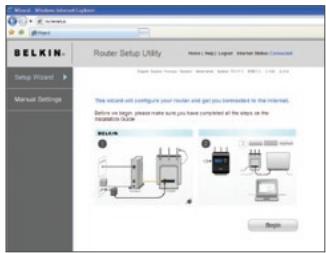 BELKIN F5D8232-4 - Étape 2 Configuration du routeur N1 Vision - Configuration Plug-and-Play du routeur - 1