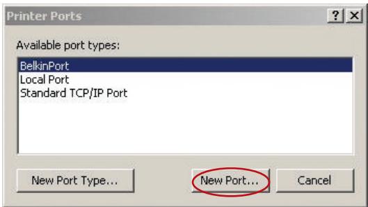 BELKIN 2-PORT USB PRINT SERVER #F1UP0301 - Ajout d'un logiciel de surveillance des ports et configuration de celui-ci pour un serveur d'impression spécifique - 2