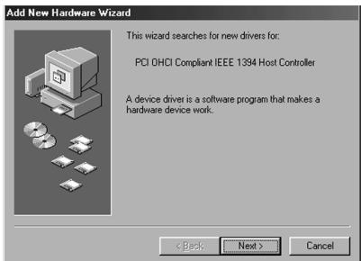 BELKIN 3 PORTS FIREWIRE PCI #F5U503 - Installation du gestionnaire sous Windows® 98 SE - 1