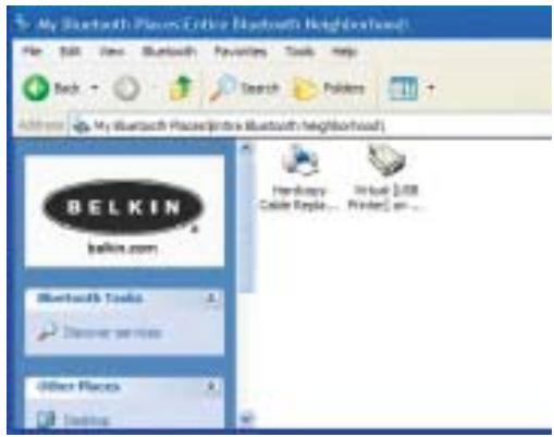 BELKIN ADAPTATEUR BLUETOOTH™ POUR IMPRIMANTE USB #F8T031EA - Verbinden über das Druckerkabelersatzprofil (HCRP) - 1