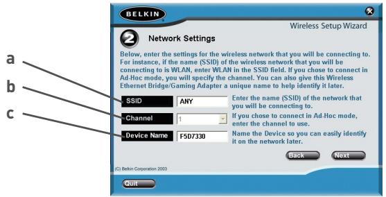 BELKIN ADAPTATEUR ETHERNET SANS FIL 802.11G #F5D7330FR - nom du dispositif (adaptateur) : - 1