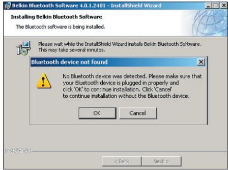 BELKIN ADAPTATEUR USB BLUETOOTH™-10 MÈTRES #F8T013FR - Installazione del software - 4