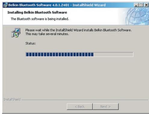 BELKIN ADAPTATEUR USB BLUETOOTH™-10 MÈTRES #F8T013FR - Softwareinstallation unter Windows 98 SE, ME, 2000 und XP - 5