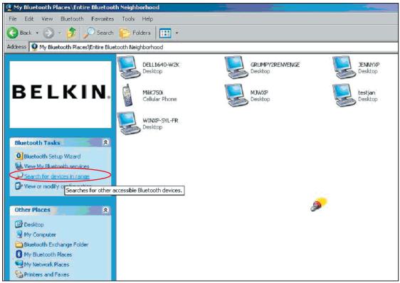 BELKIN ADAPTATEUR USB BLUETOOTH™-10 MÈTRES #F8T013FR - How to use the Belkin Bluetooth software - 1