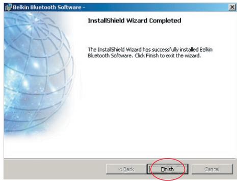BELKIN ADAPTATEUR USB BLUETOOTH™-10 MÈTRES #F8T013FR - Installazione del software - 5