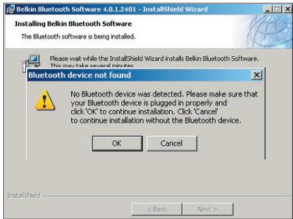 BELKIN ADAPTATEUR USB BLUETOOTH™-10 MÈTRES #F8T013FR - Softwareinstallation unter Windows 98 SE, ME, 2000 und XP - 7