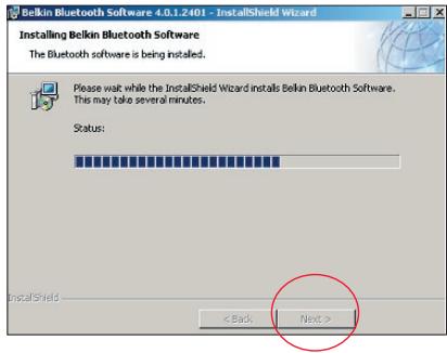 BELKIN ADAPTATEUR USB BLUETOOTH™-10 MÈTRES #F8T013FR - Instalación de software para Windows 98 SE, Me, 2000 y XP - 1