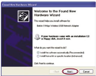 BELKIN ADAPTATEUR USB SANS FIL 802.11B #F5D6051FR - Étape 3: Laissez Windows terminer l'installation de l'adaptateur - 1