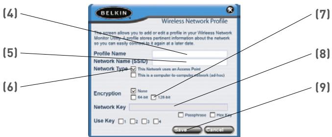 BELKIN ADAPTATEUR USB SANS FIL 802.11B #F5D6051FR - Création et Utilisation d'un profil - 3