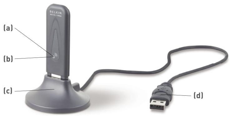 BELKIN ADAPTATEUR USB SANS FIL 802.11B #F5D6051FR - Contenu de l'emballage - 1