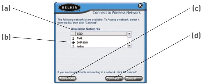 BELKIN ADAPTATEUR USB SANS FIL 802.11B #F5D6051FR - Utilisation de l'Écran de Connexion Rapide - 1