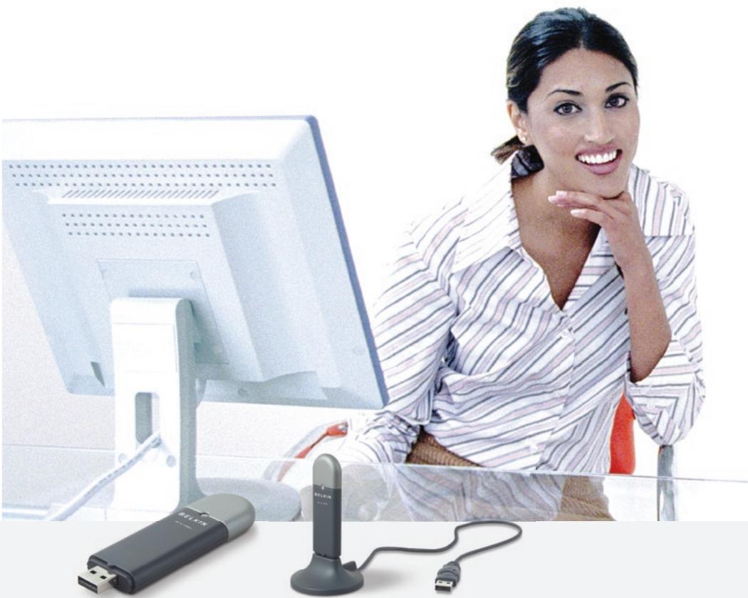 BELKIN ADAPTATEUR USB SANS FIL G #F5D7050ED - Reliez votre ordinateur de bureau ou portable à un réseau sans fil plus rapide - 1