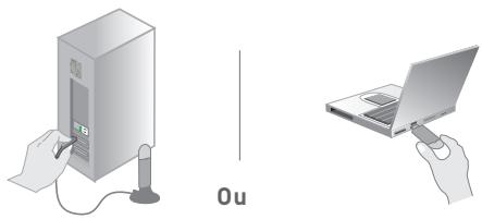 BELKIN ADAPTATEUR USB SANS FIL G #F5D7050ED - Étape 2 : Branchez l'adaptateur USB sur le PC - 2