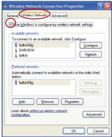 BELKIN ADAPTATEUR USB SANS FIL MODE HAUT DÉBIT #F5D7051FR - Configuration de l'utilitaire réseau sans fil de windows XP pour utilisation du wpa-psk - 1