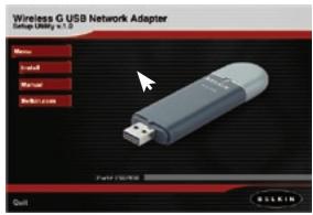 BELKIN ADAPTATEUR USB SANS FIL MODE HAUT DÉBIT #F5D7051FR - Étape 1 installer le logiciel - 1