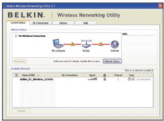 BELKIN ADAPTATEUR USB SANS FIL N1 #F5D8051FR - Verwendend des Dienstprogramms für kabellose Netzwerke von Belkin - 2