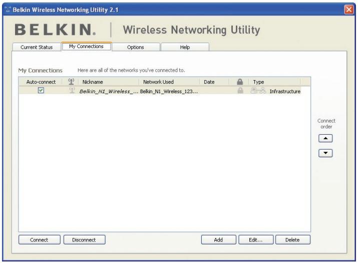 BELKIN ADAPTATEUR USB SANS FIL N1 #F5D8051FR - Impostazione dei profili di rete wireless - 1