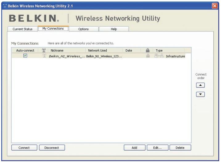 BELKIN ADAPTATEUR USB SANS FIL N1 #F5D8051FR - Profielen voor draadloze netwerken instellen - 1