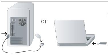 BELKIN ADAPTATEUR USB SANS FIL N1 #F5D8051FR - Setzen Sie den Adapter in ihren Computer ein - 1