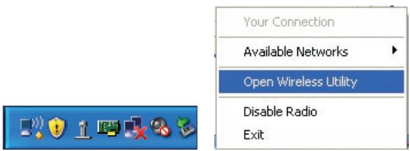 BELKIN ADAPTATEUR USB SANS FIL N1 #F5D8051FR - De Wireless Networking Utility (WNU) via de Windows-systeembalk openen - 1