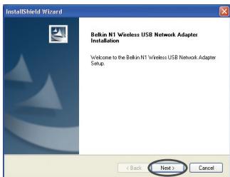 BELKIN ADAPTATEUR USB SANS FIL N1 #F5D8051FR - Step 1 Install - 2