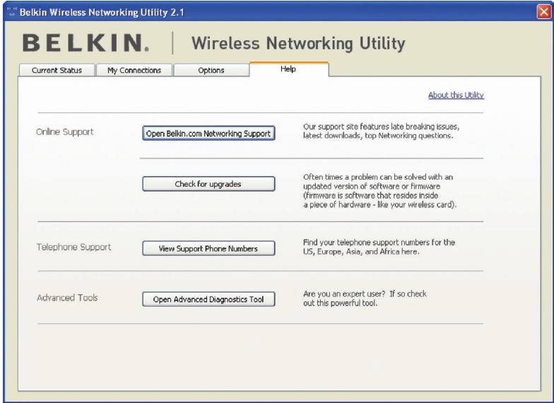 BELKIN ADAPTATEUR USB SANS FIL N1 #F5D8051FR - Opties voor de Wireless Networking Utility - 2