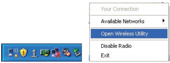 BELKIN ADAPTATEUR USB SANS FIL N1 #F5D8051FR - Accessing the Belkin Wireless Networking Utility from the Windows System Tray - 1