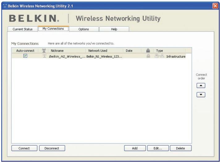 BELKIN ADAPTATEUR USB SANS FIL N1 #F5D8051FR - Netzwerkprofile einstellen - 1