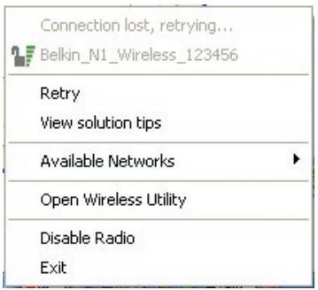 BELKIN ADAPTATEUR USB SANS FIL N1 #F5D8051FR - Fout in verbinding - 1