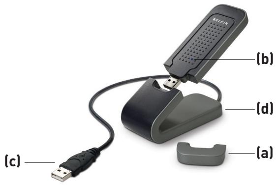 BELKIN ADAPTATEUR USB SANS FIL N1 #F5D8051FR - Technische Daten - 1