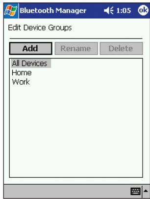 BELKIN CARTE ADAPTATEUR PDA BLUETOOTH™ #F8T020FR - Modification des groupes - 2