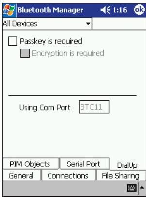BELKIN CARTE ADAPTATEUR PDA BLUETOOTH™ #F8T020FR - « Passkey is required » (Mot de passe requis) (désélectionné par défaut) - 1